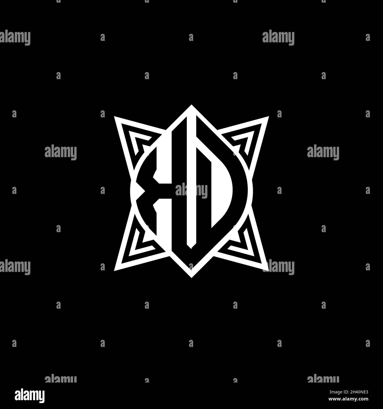 IS Monogram logo letter with polygonal geometric shape style design ...
