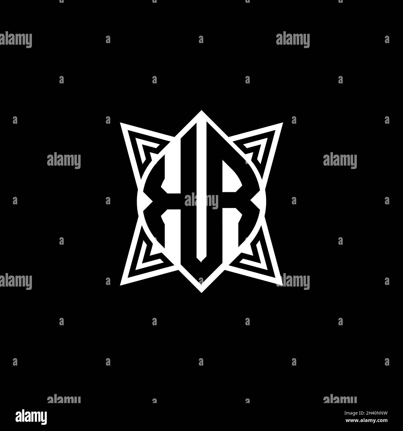 JG Monogram logo letter with polygonal geometric shape style design ...