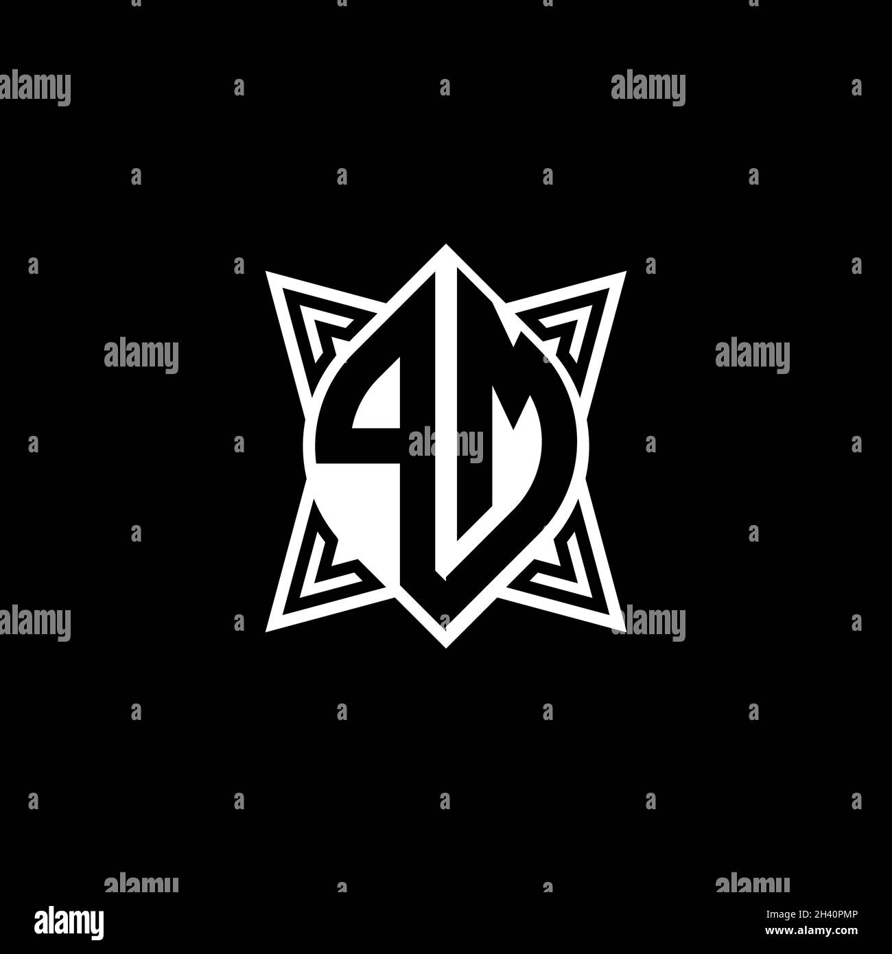 NX Monogram logo letter with polygonal geometric shape style design ...