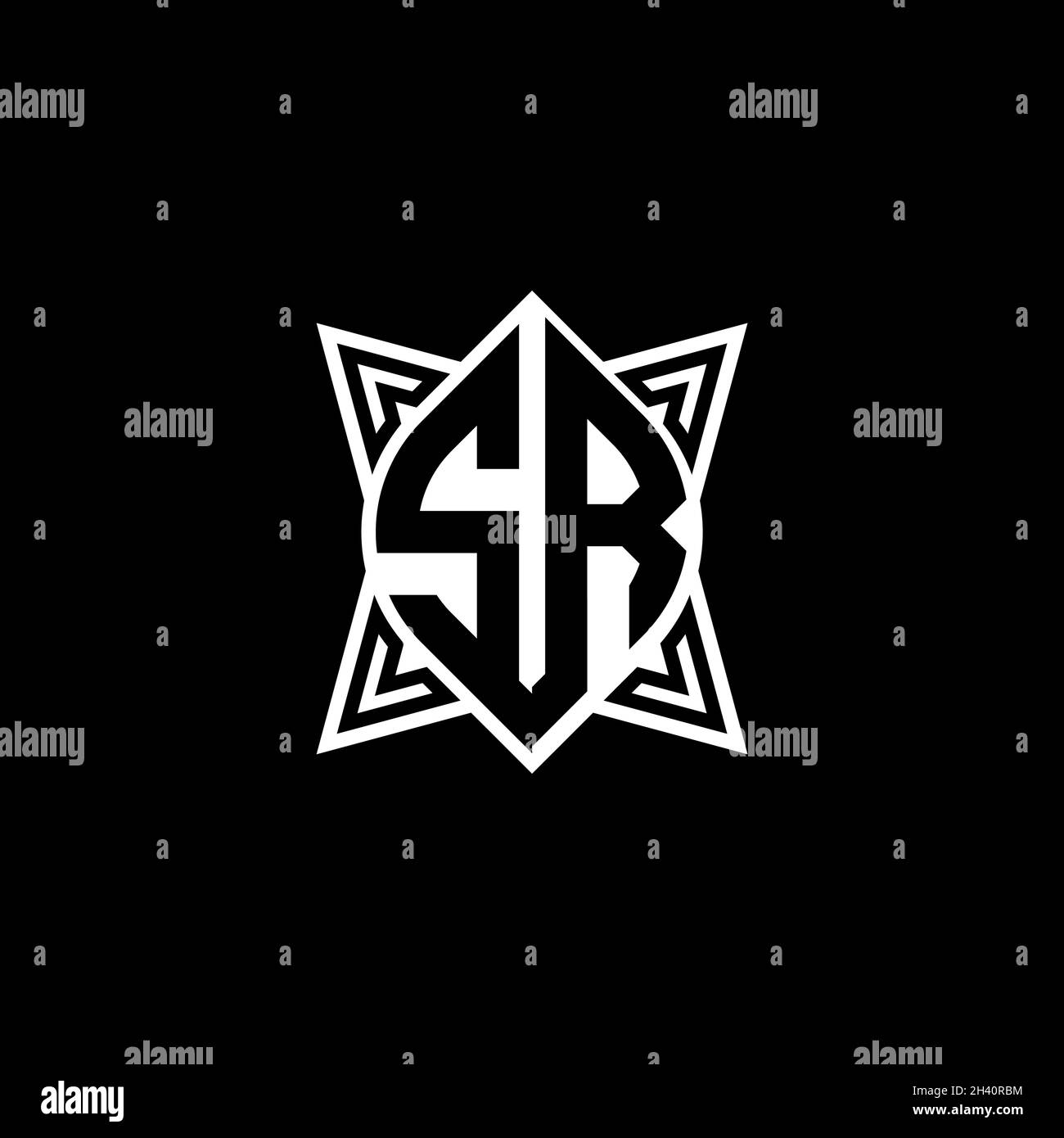 QZ Monogram logo letter with polygonal geometric shape style design ...