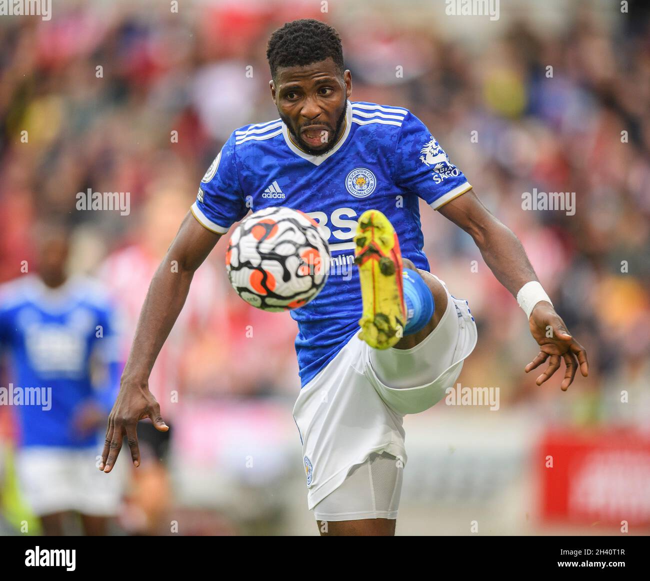 Leicester City's Kelechi Iheanacho during the match at the Brentford Community Stadium. Picture : Mark Pain / Alamy Stock Photo