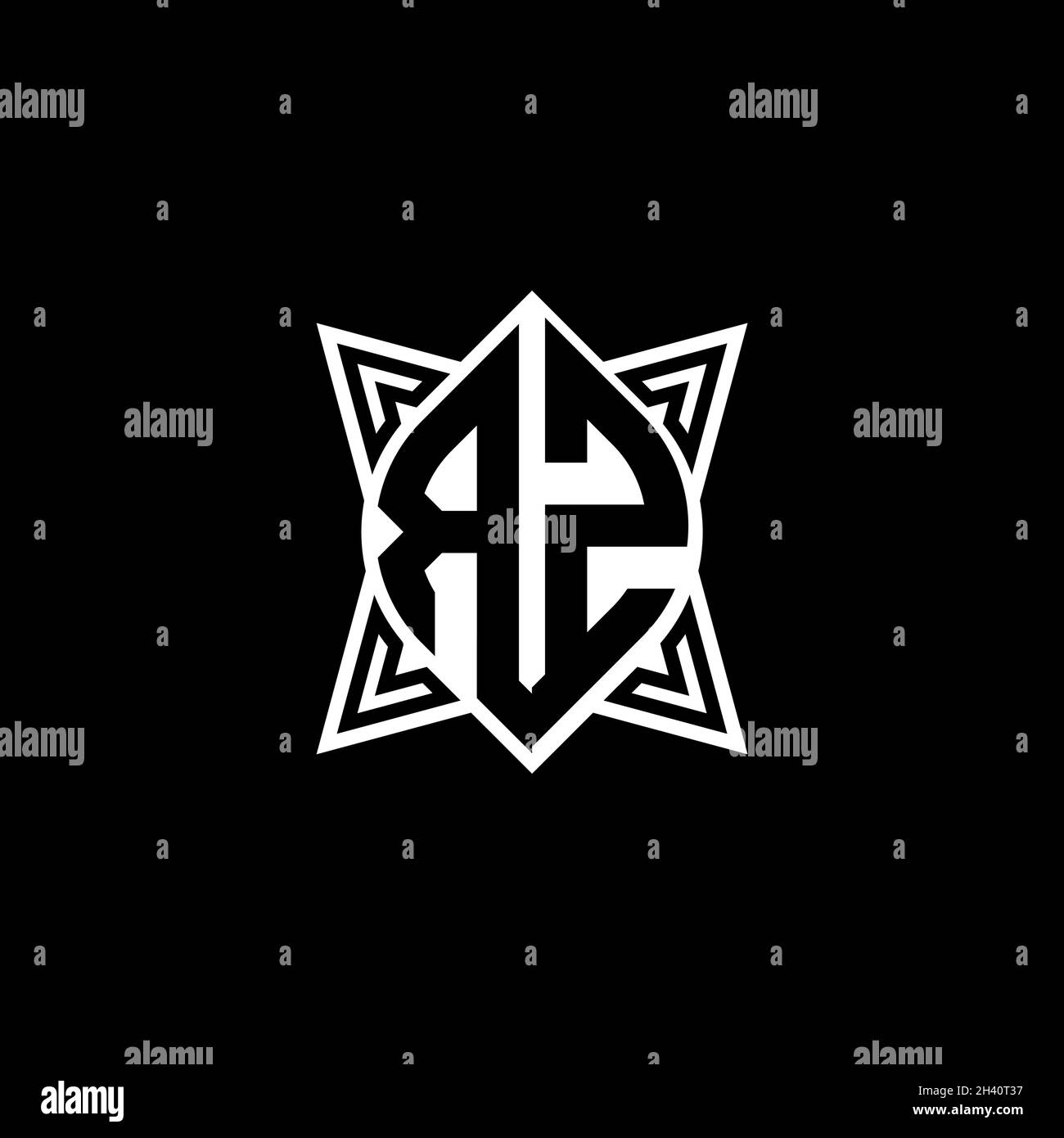QG Monogram logo letter with polygonal geometric shape style design ...