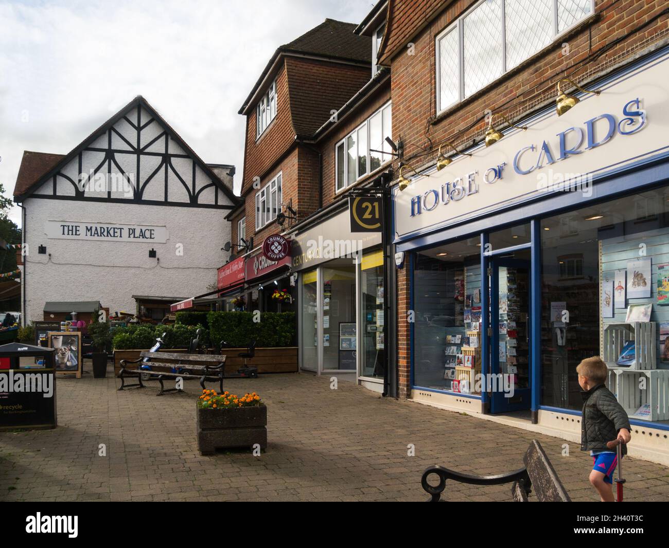 Market Place In The Centre Of The Large Village Of Chalfont St Peters 