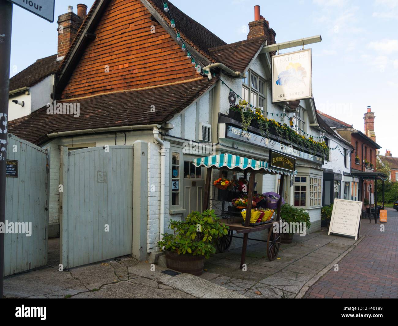 Feathers Free House and Flower Shop main street Chalfont St Giles Buckinghamshire England UK