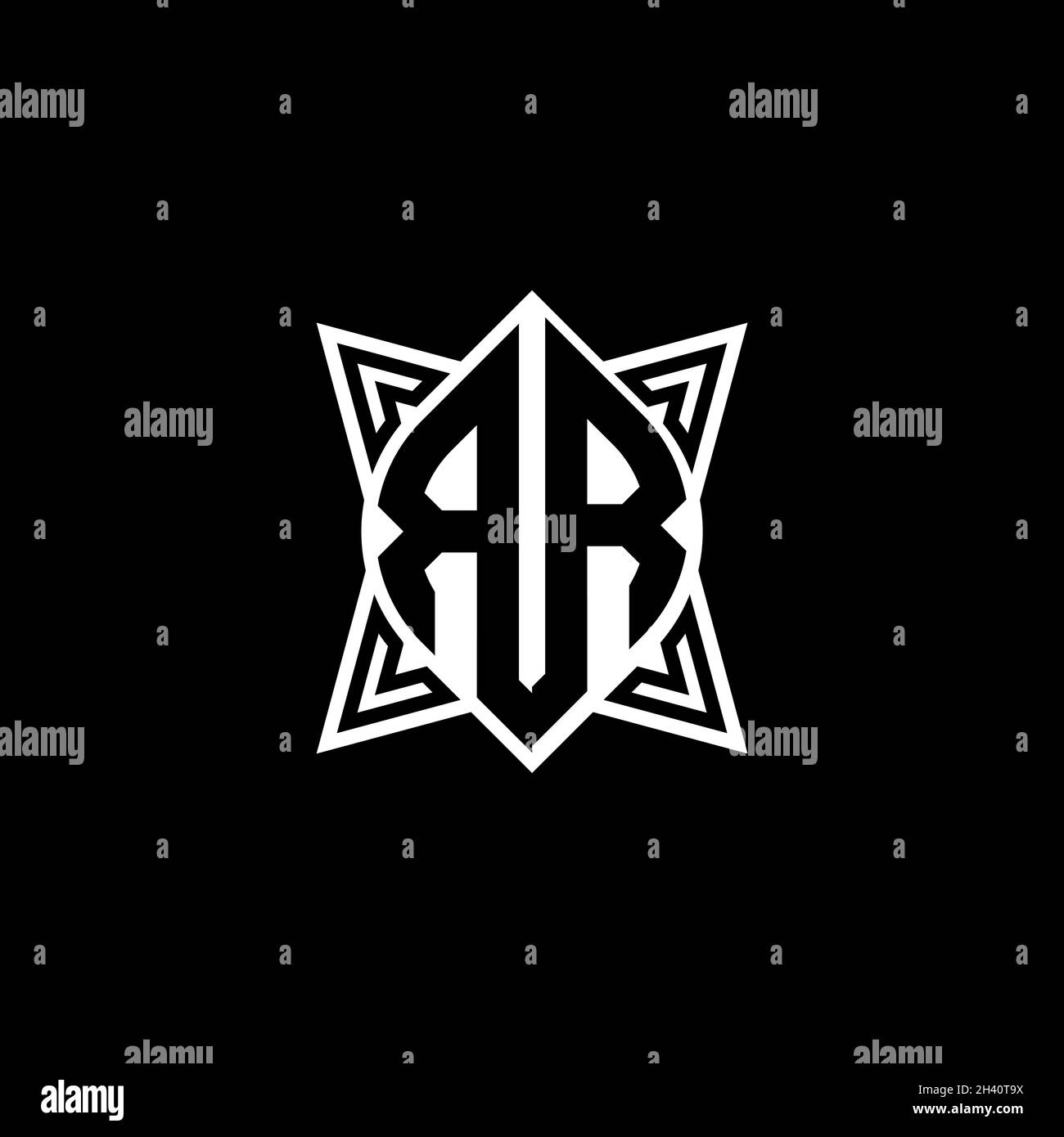 QA Monogram logo letter with polygonal geometric shape style design ...