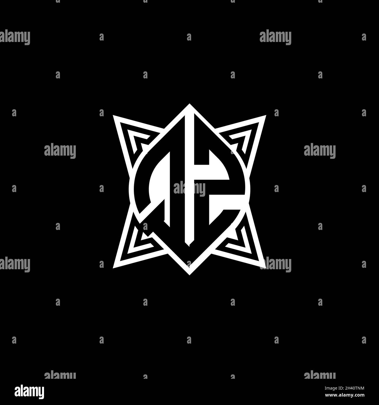 PH Monogram logo letter with polygonal geometric shape style design ...