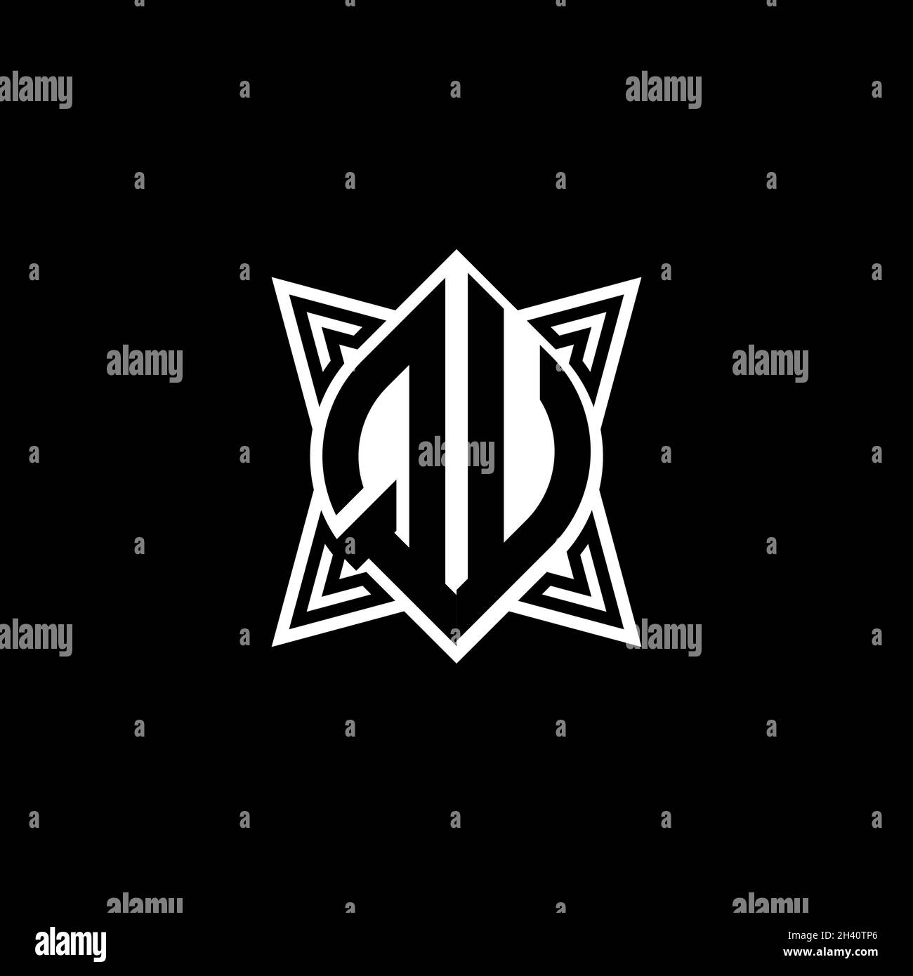 PD Monogram logo letter with polygonal geometric shape style design ...