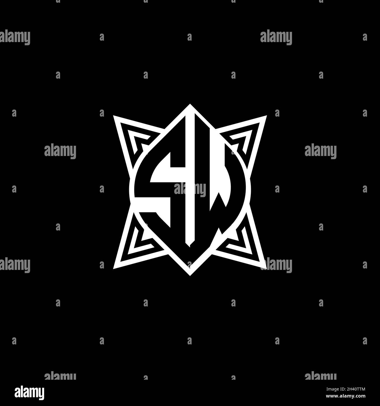 RC Monogram logo letter with polygonal geometric shape style design ...