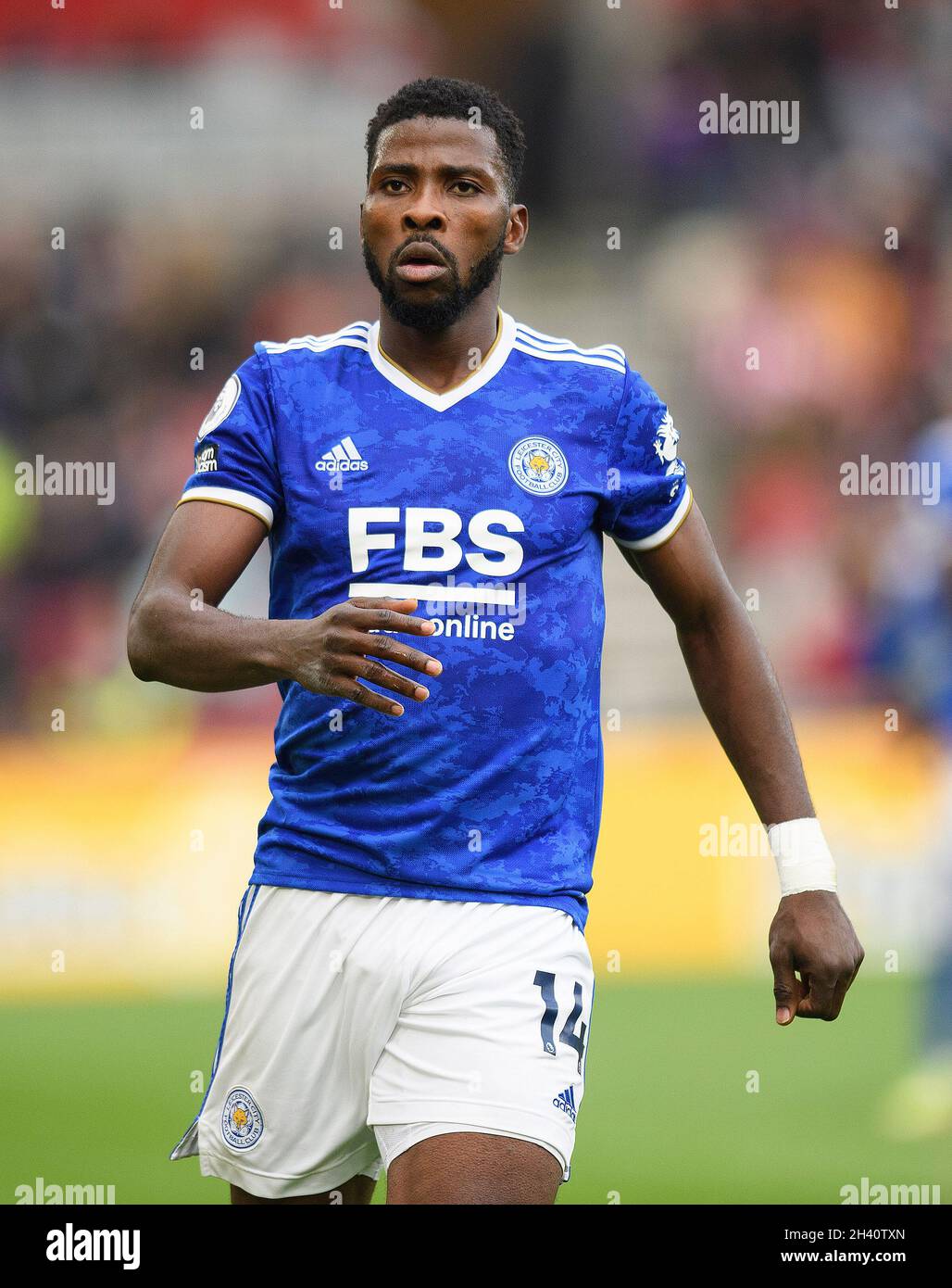 Leicester City's Kelechi Iheanacho during the match at the Brentford Community Stadium. Picture : Mark Pain / Alamy Stock Photo