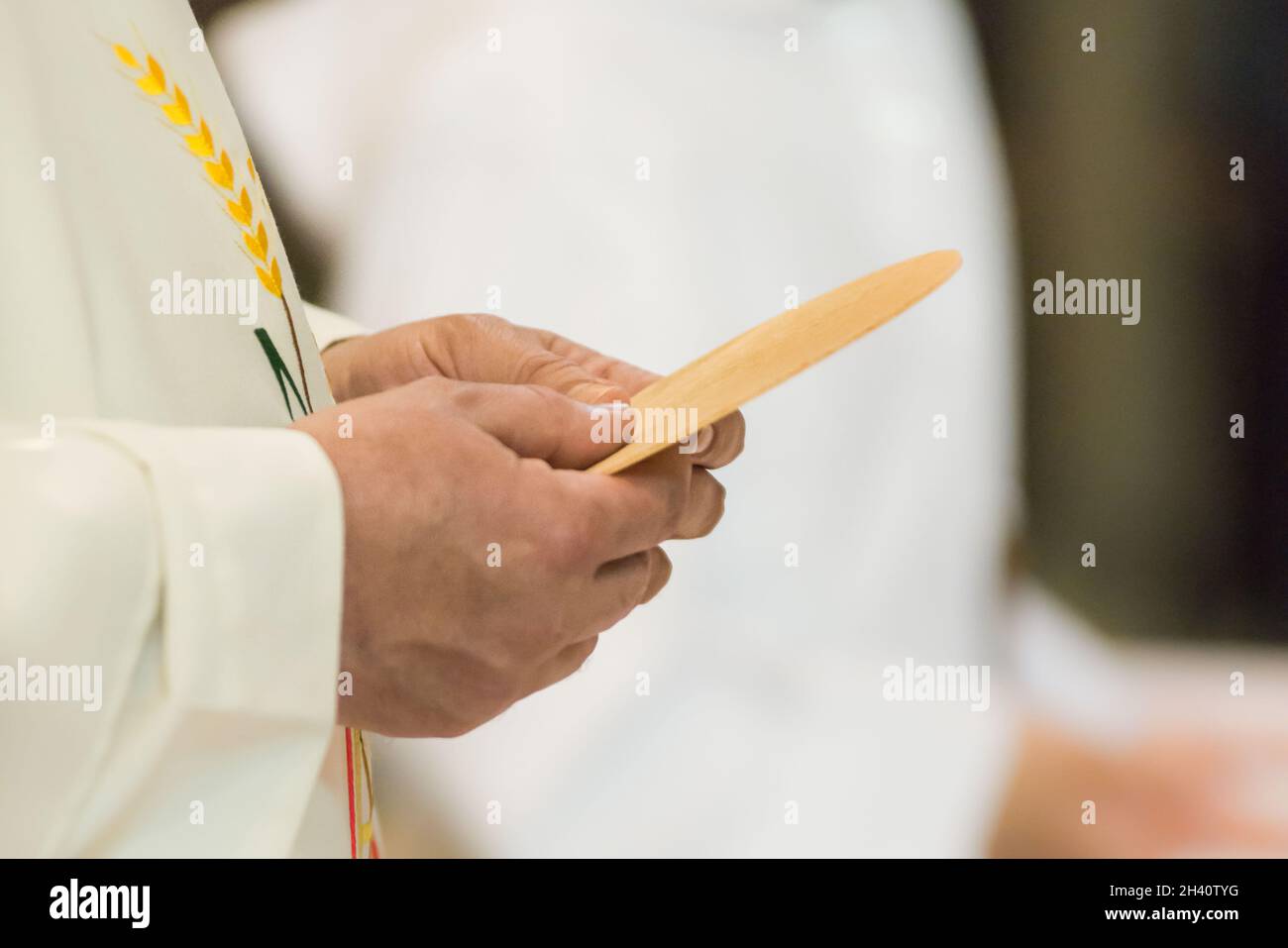 The rite of the Eucharist Stock Photo - Alamy
