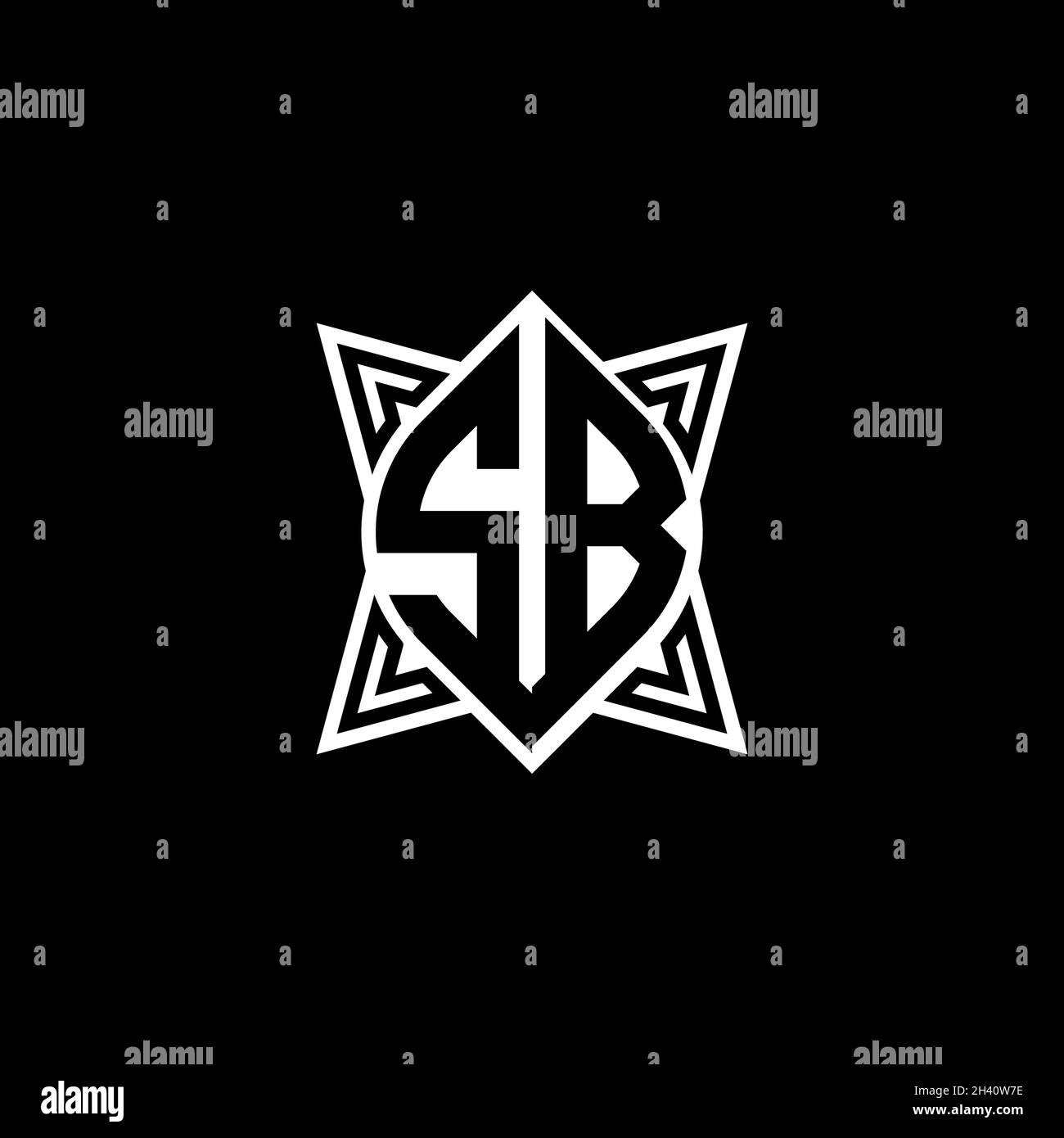 QI Monogram logo letter with polygonal geometric shape style design ...