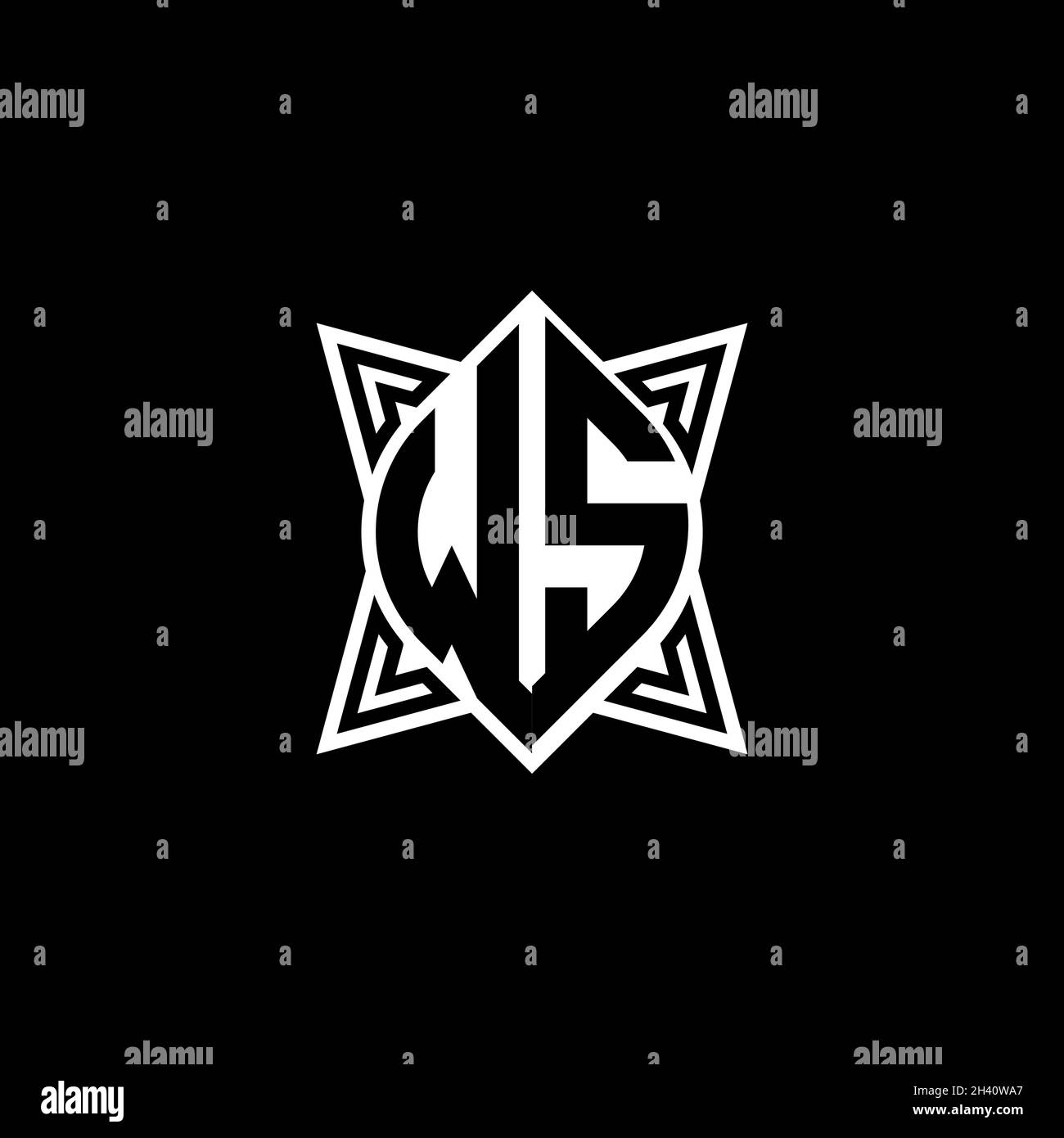 SY Monogram logo letter with polygonal geometric shape style design ...