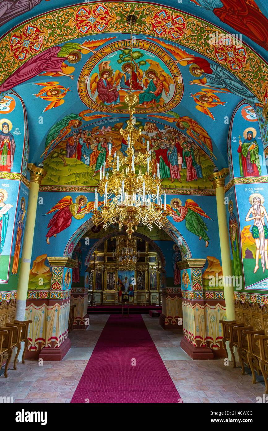Capriana, Republic of Moldova - 02 May 2016: Interior of the Winter ...