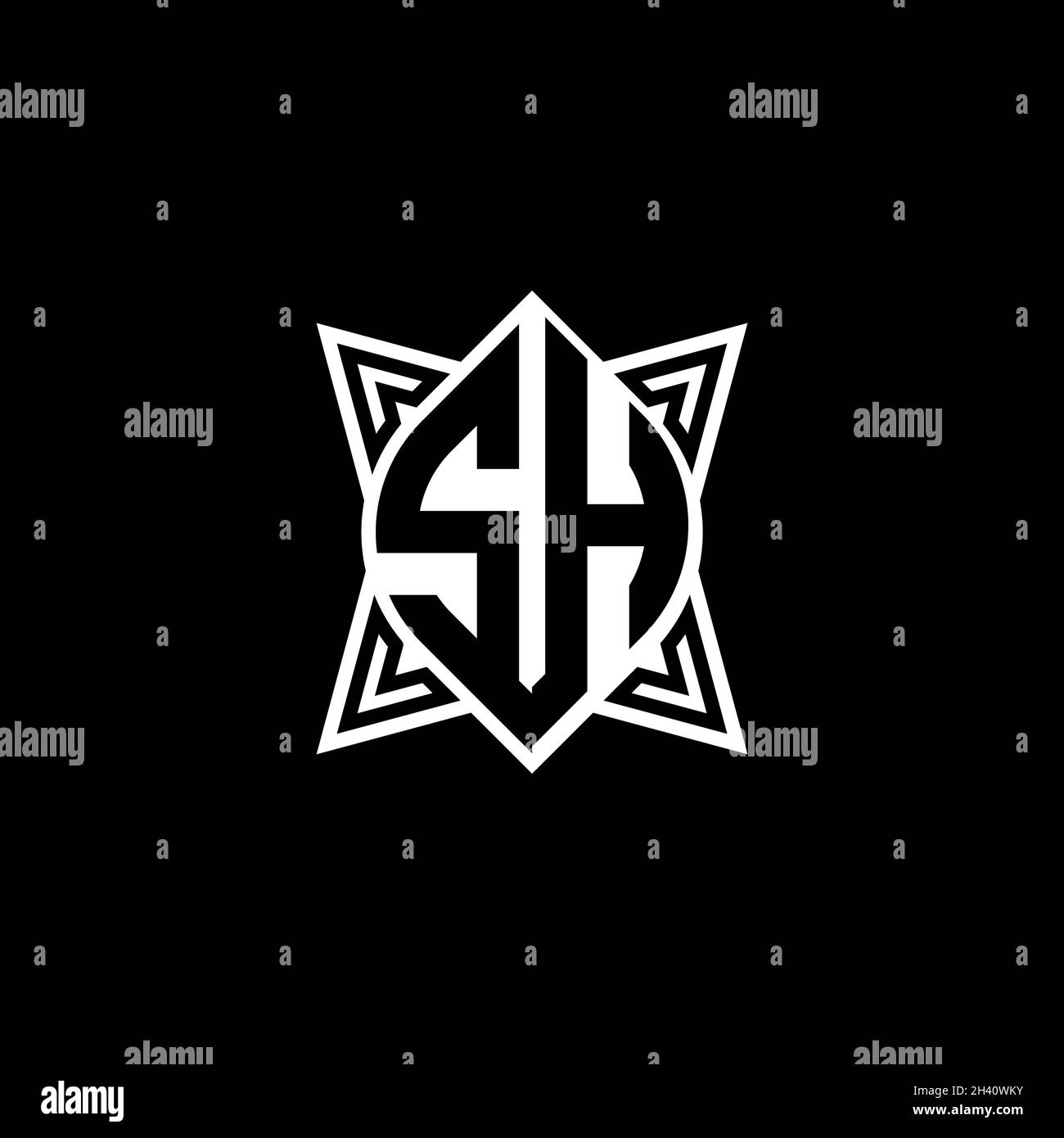 QP Monogram logo letter with polygonal geometric shape style design ...