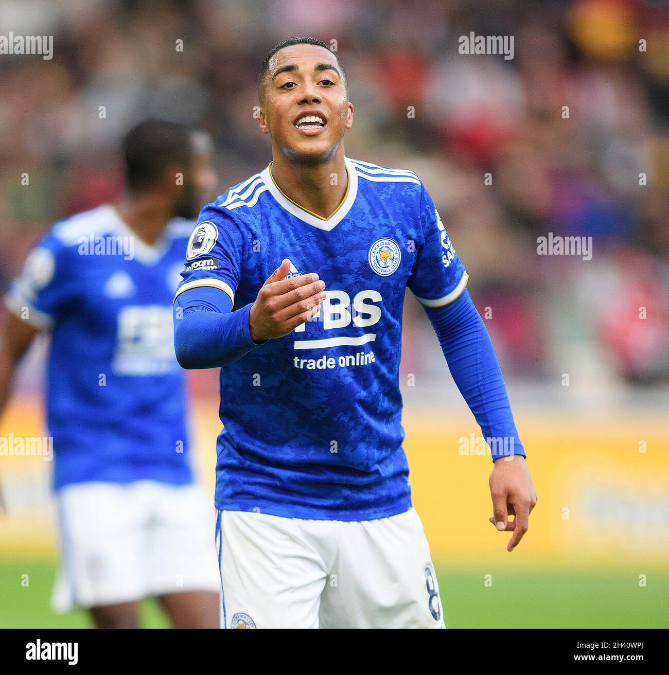 Youri Tielemans during the match at the Brentford Community Stadium. Picture : Mark Pain / Alamy Stock Photo