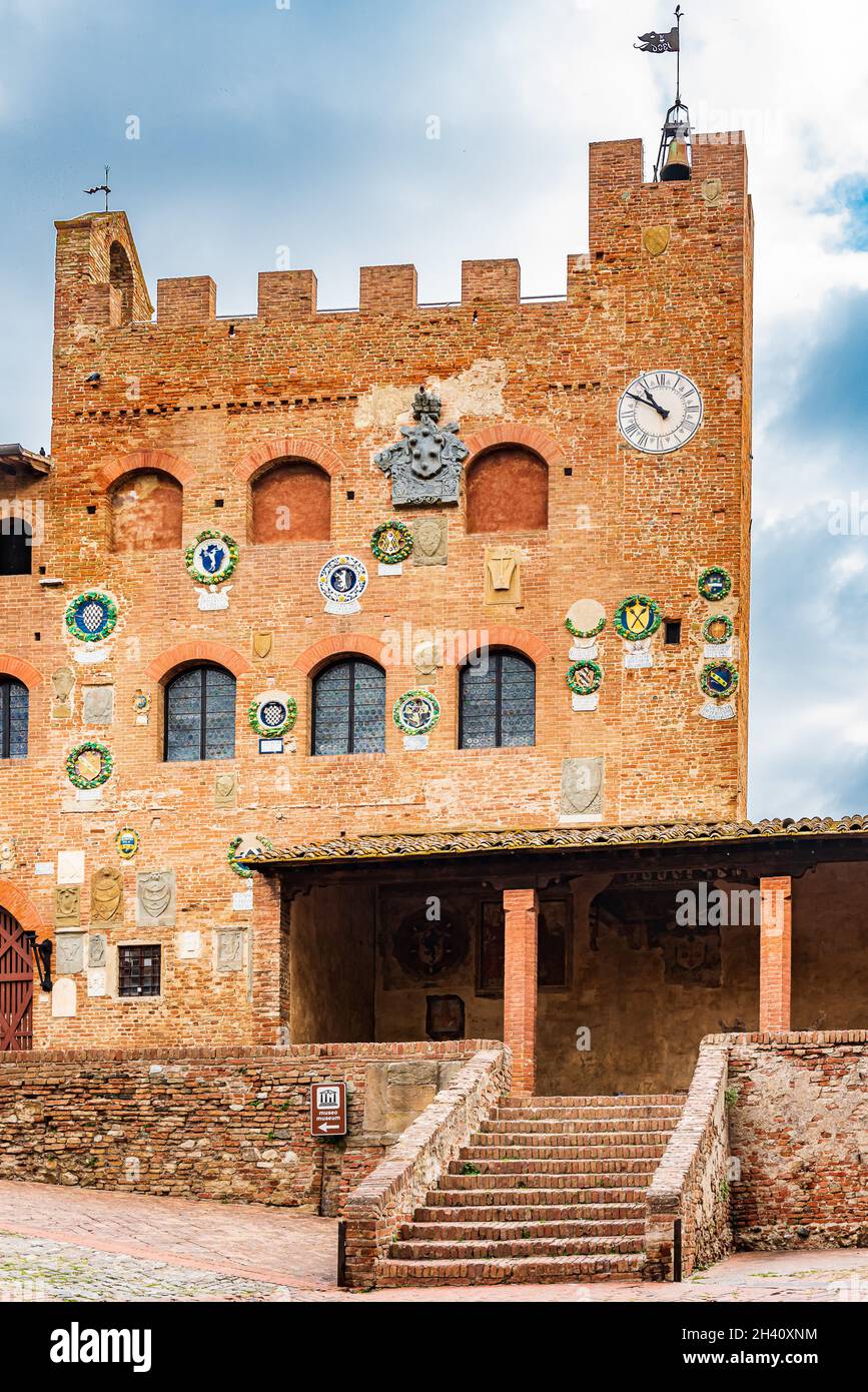 Town Hall of Certaldo Stock Photo