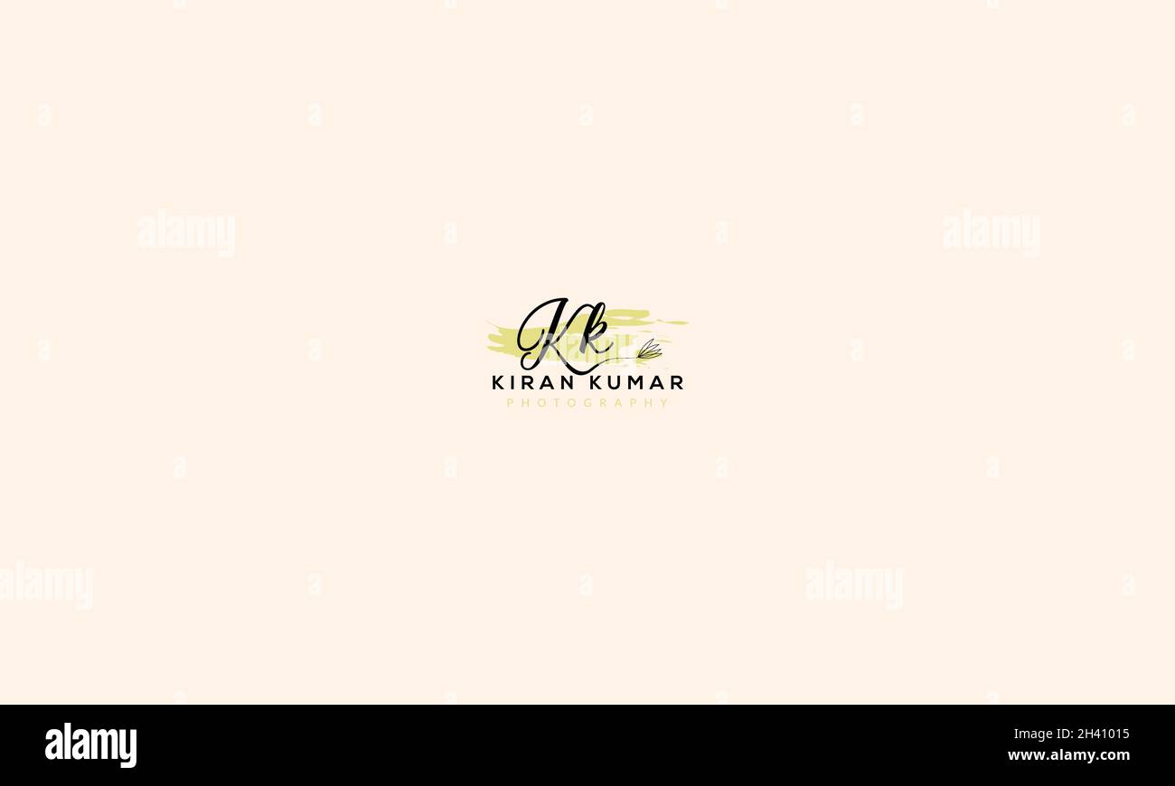 LETTERS KK LOGO DESIGN WITH NEGATIVE SPACE EFFECT FOR ILLUSTRATION USE Stock Vector