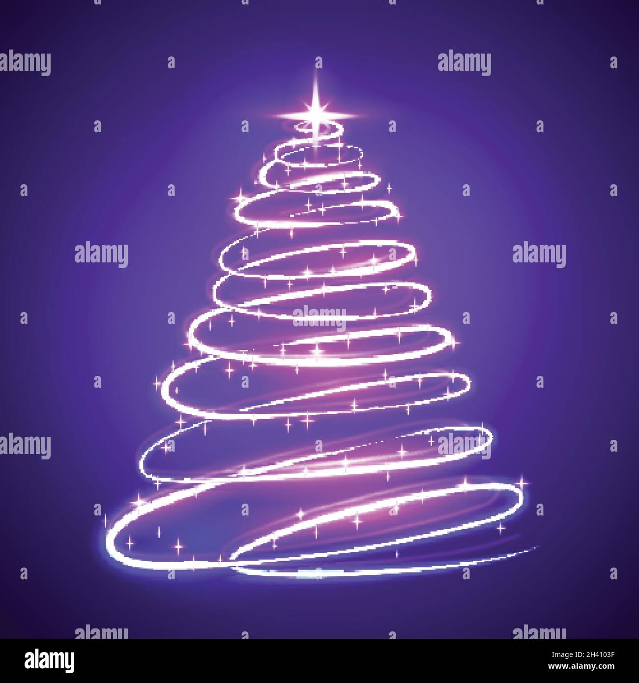 light trail christmas tree vector design illustration Stock Vector ...