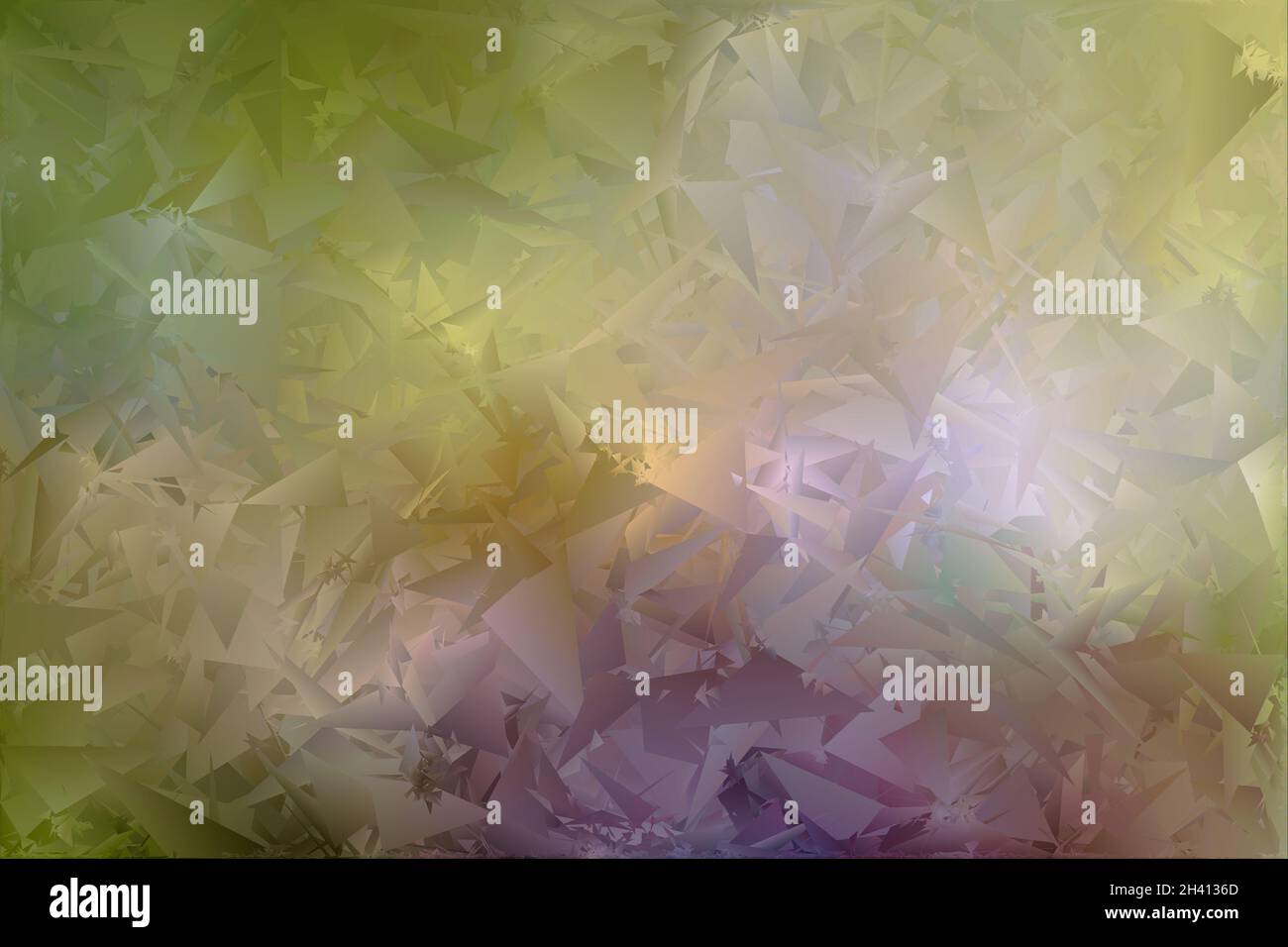 Green, yellow, purple background with speckled, bright areas, and frost glitter Stock Photo