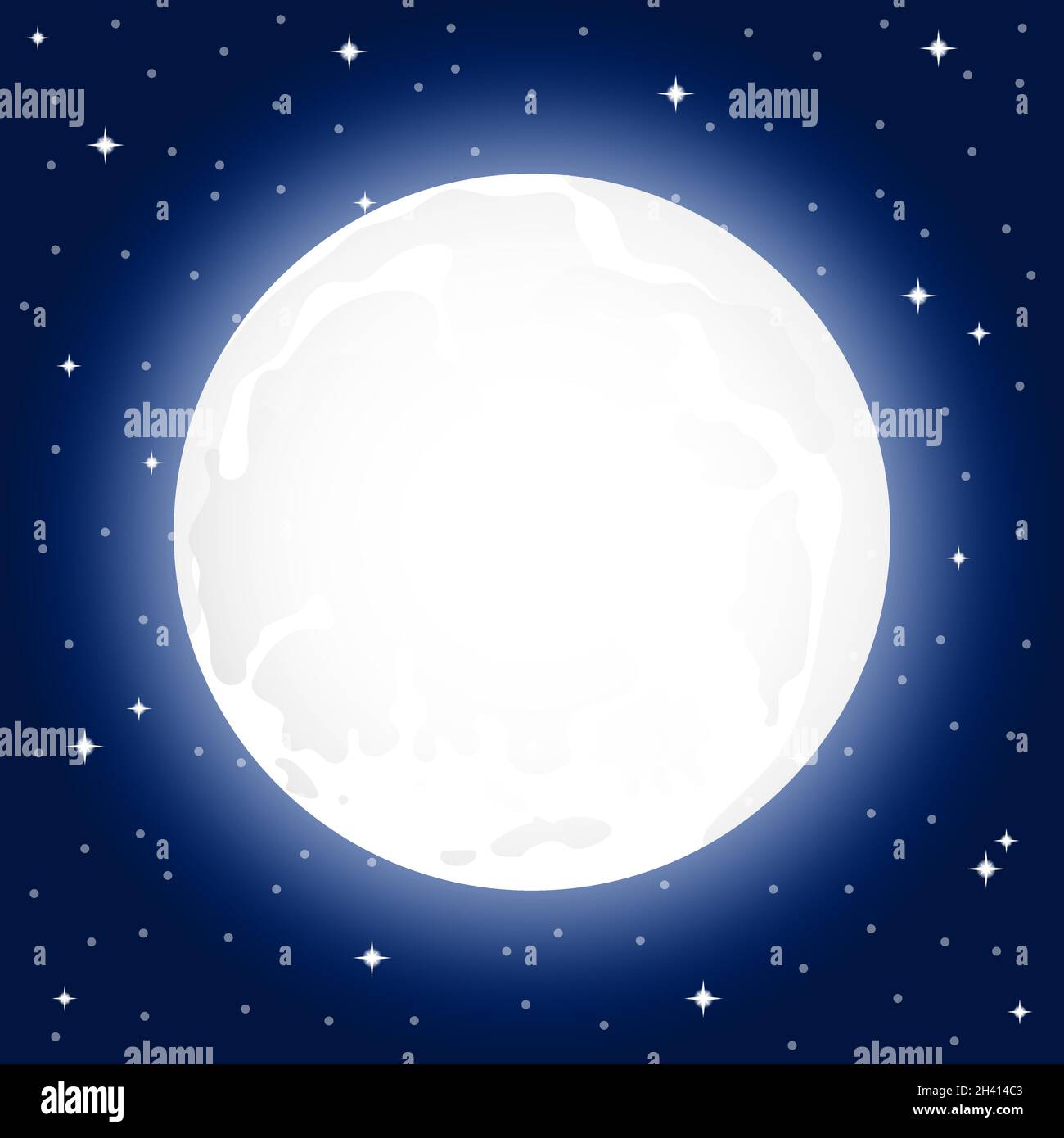 Large full moon and starry sky at night Stock Vector Image & Art - Alamy