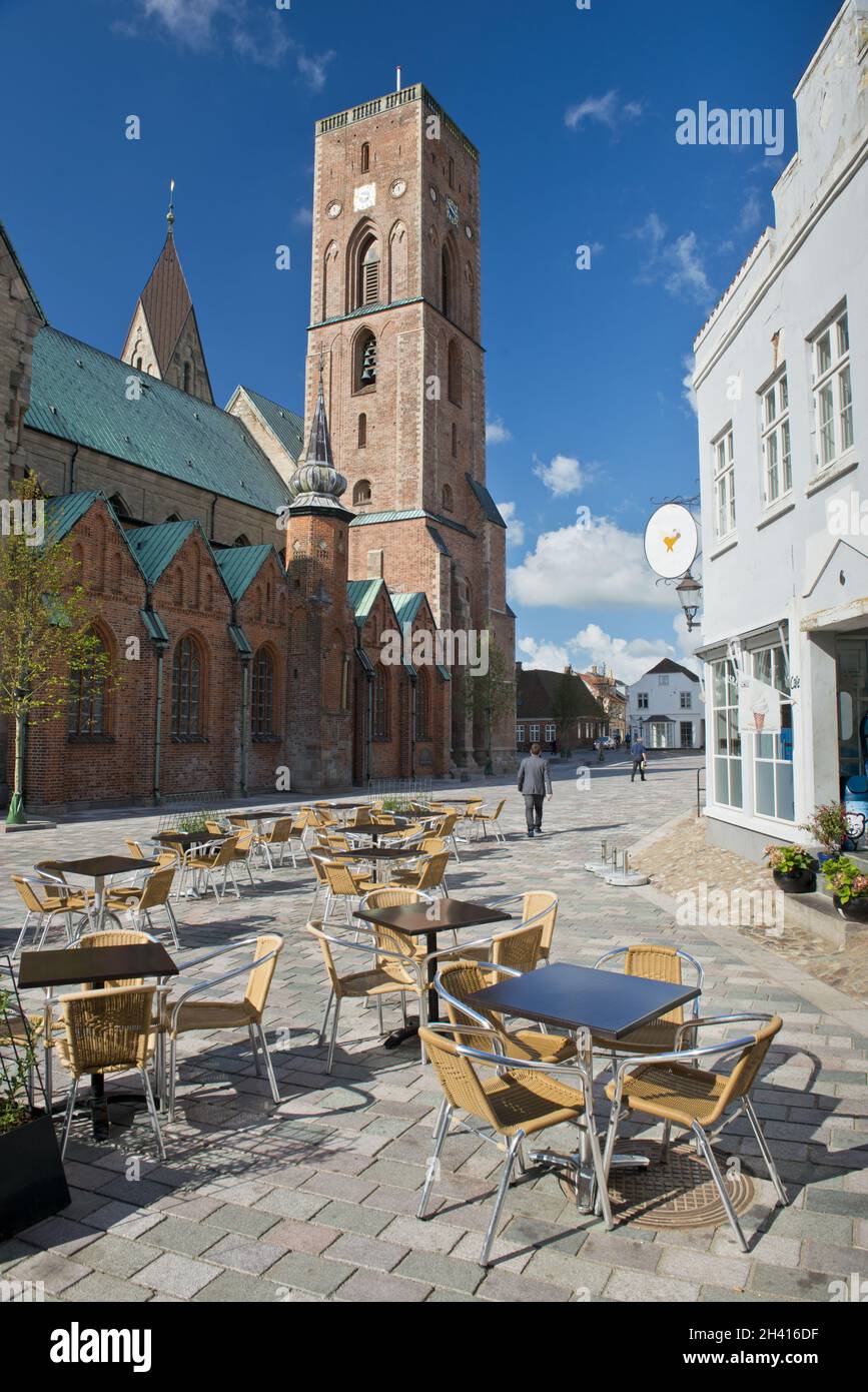 Cityscape of Ribe, Denmark Stock Photo