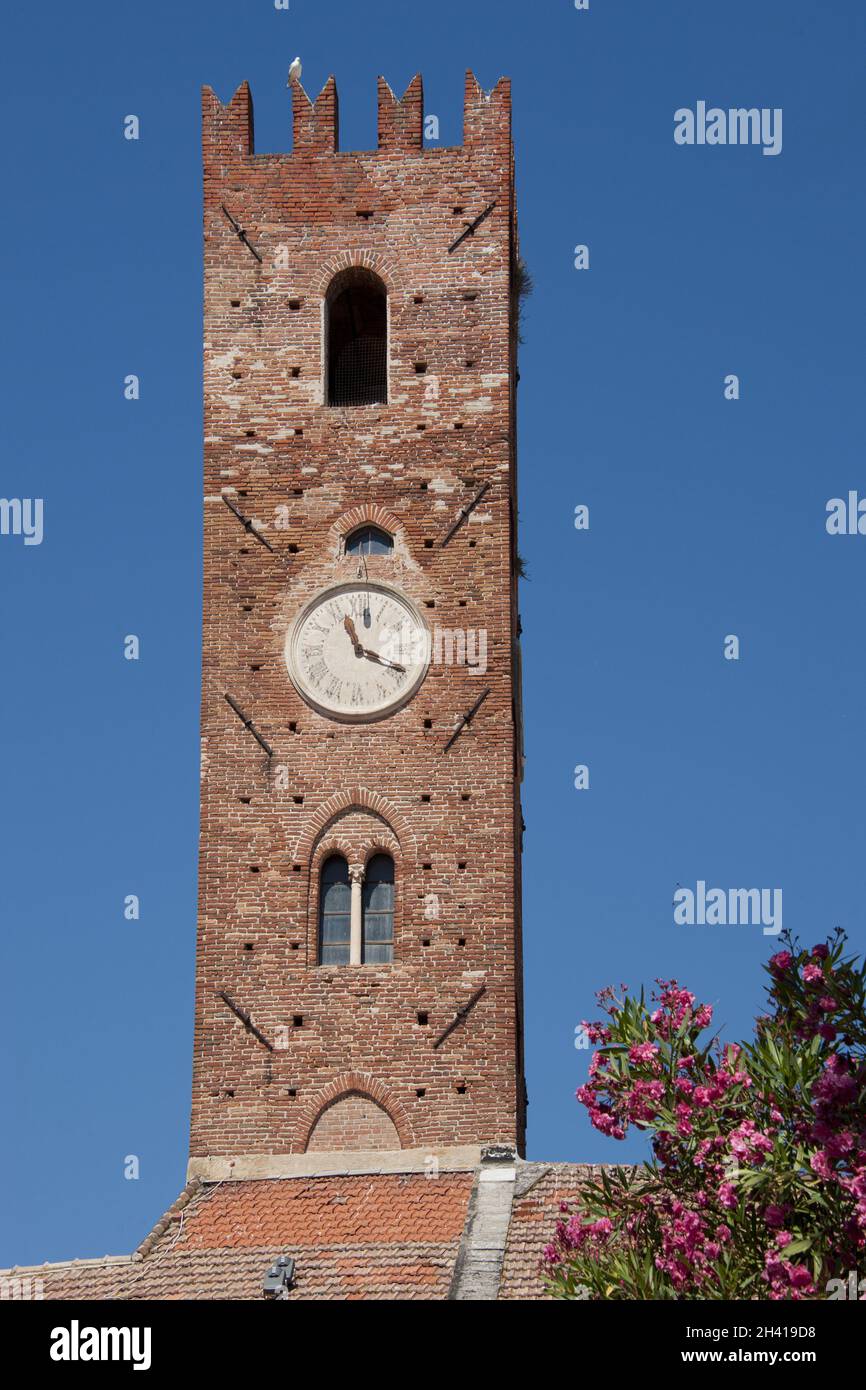 Bell Tower in the village of Noli Stock Photo
