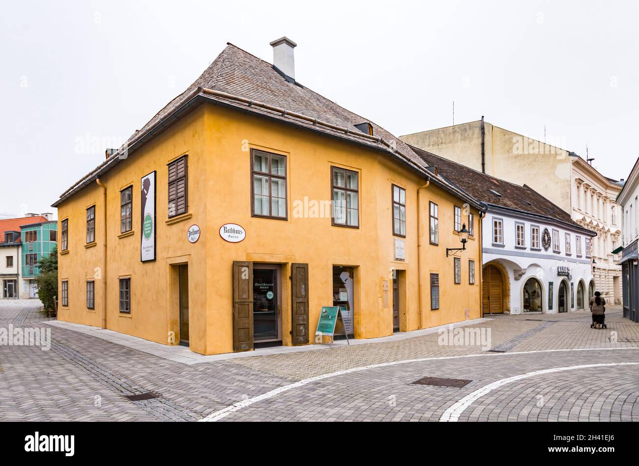 Beethoven house museum in the center of Baden bei Wien. Vienna Woods, Lower Austria. Stock Photo