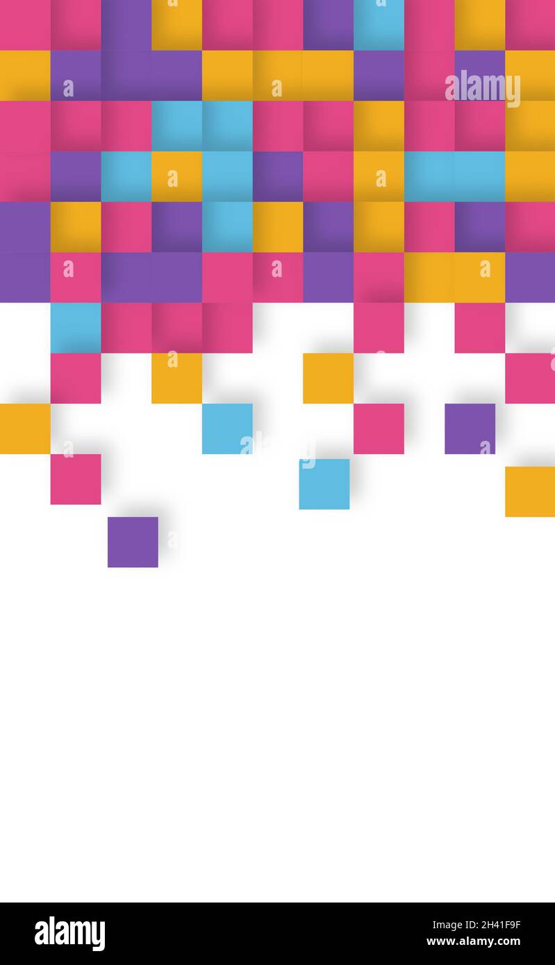 Abstract light background with many multicolored squares - Vector Stock ...