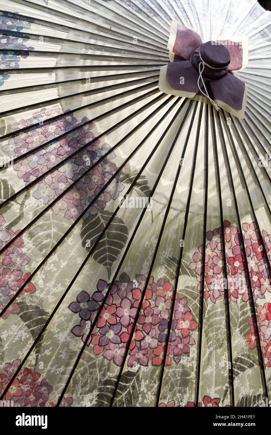 iida, nagano, japan 20213110 , Detail of an umbrella at Ajimagasa