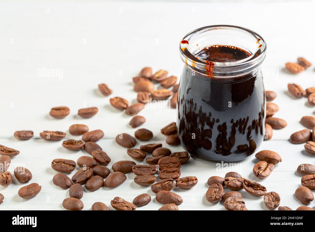 Bottle with a coffee extract. Stock Photo
