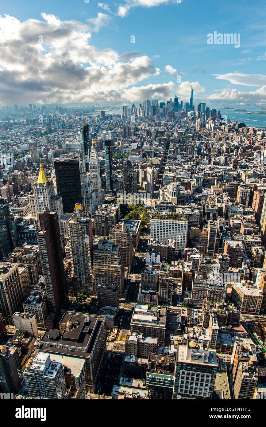 Manhattan skyscraper from Empire State Building, USA Stock Photo