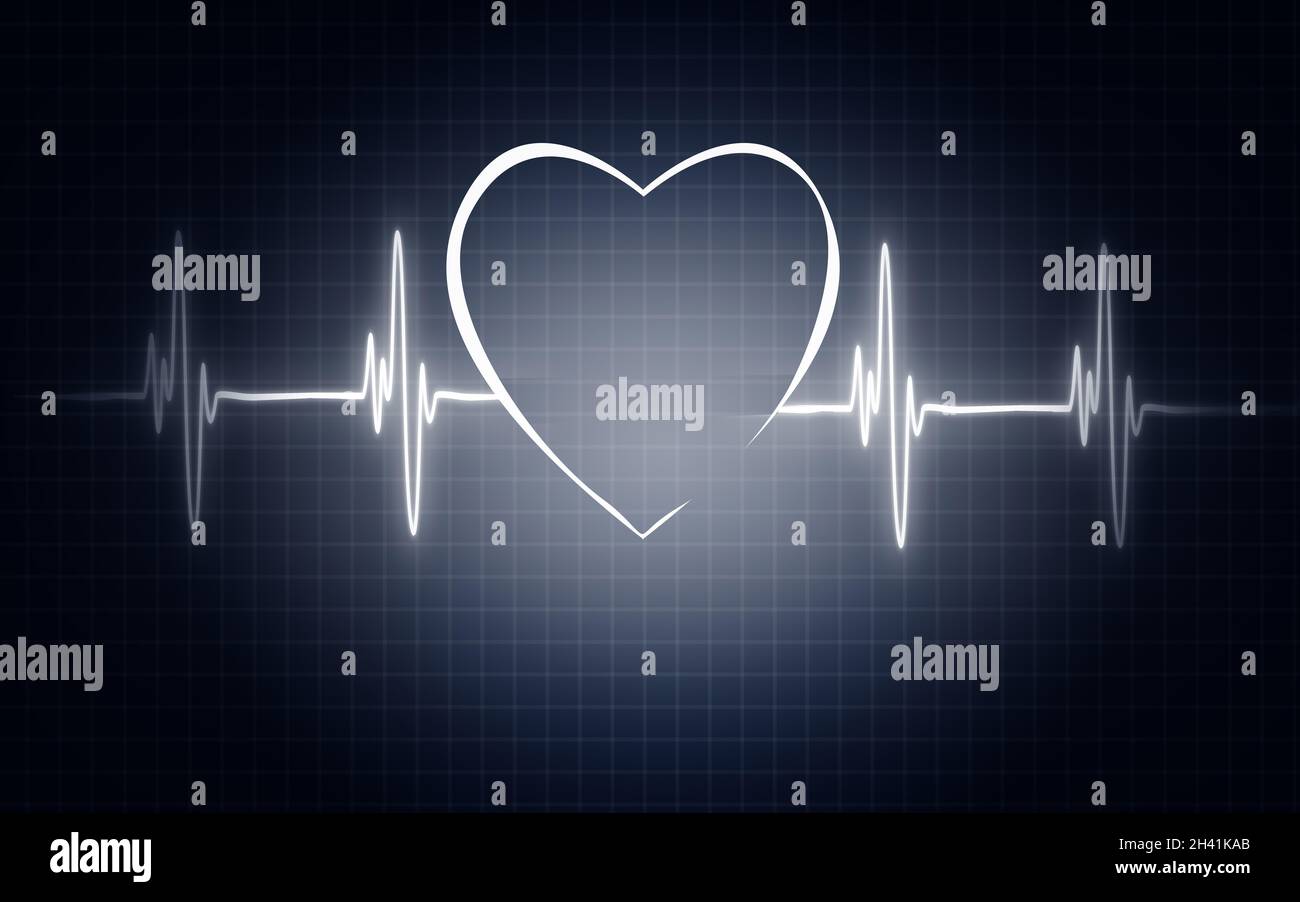 Illustration of life line forming heart shape Stock Photo