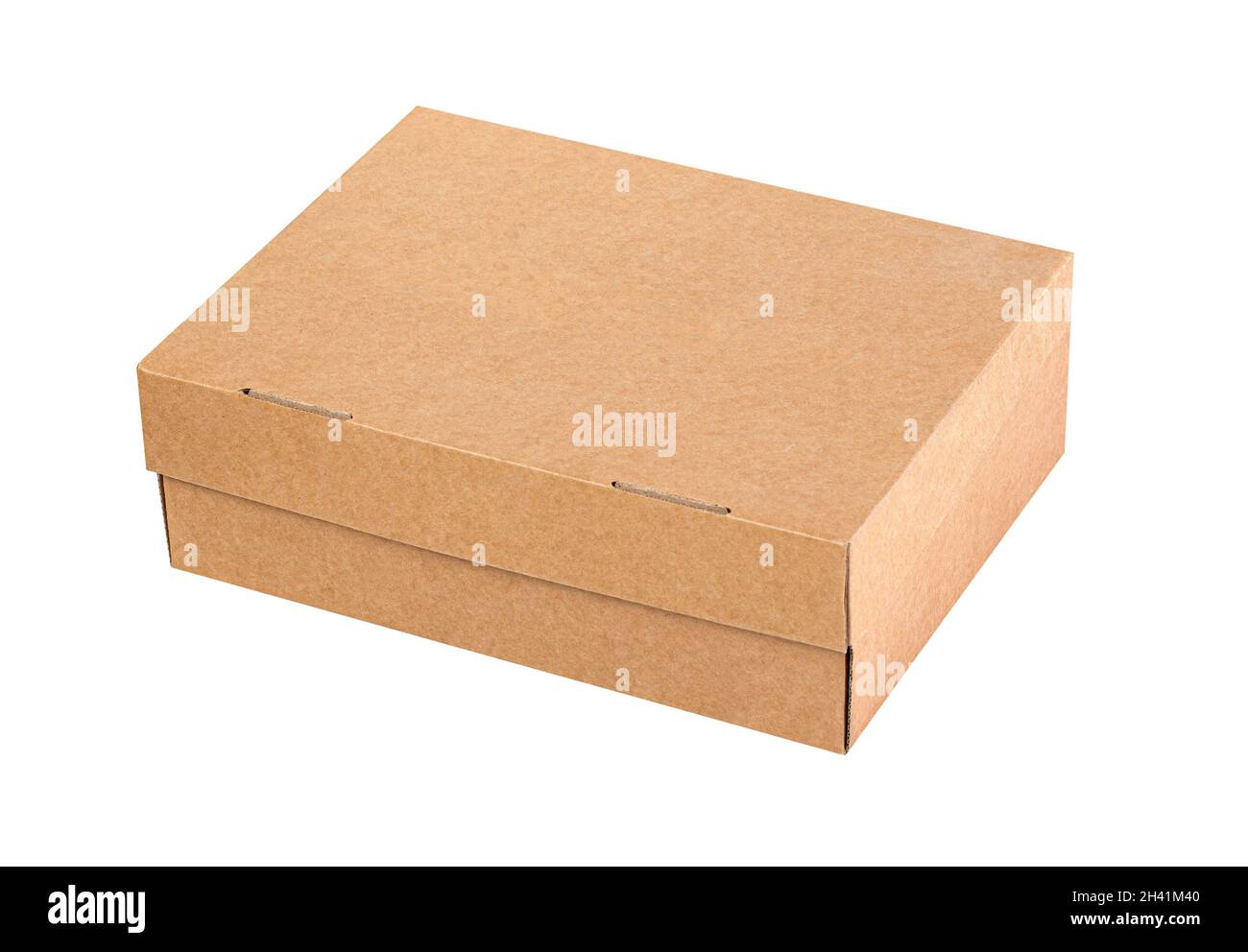 Brown kraft paper box isolated on white with clipping path Stock Photo ...