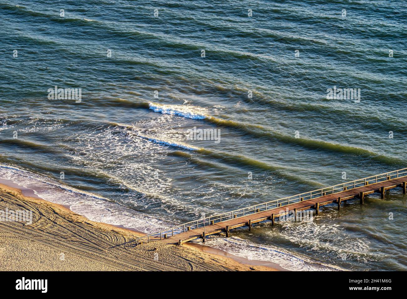 Waves in the early morning Stock Photo