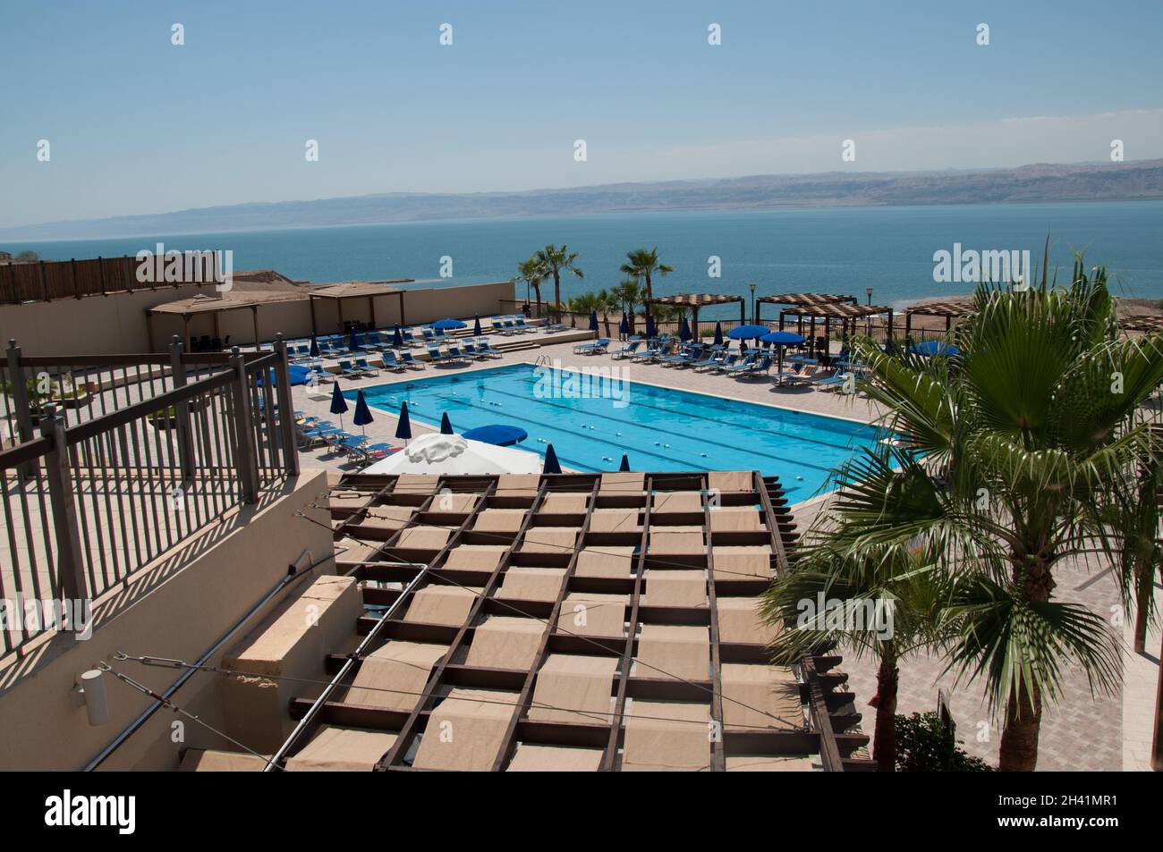 Swimming Pool at the Dead Sea, Jordan, Middle East Stock Photo Alamy