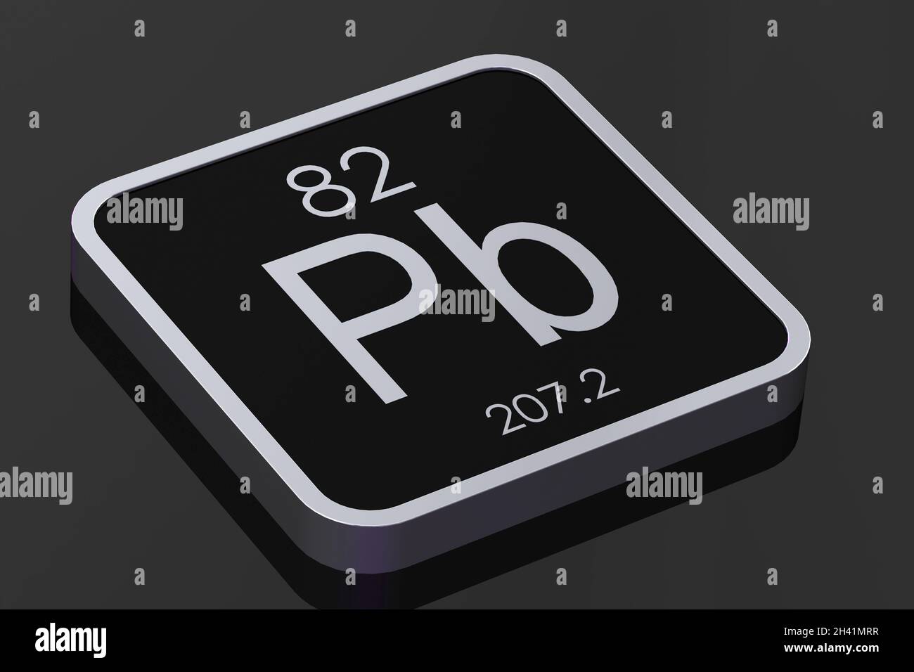 Lead element from periodic table on black square block Stock Photo Alamy
