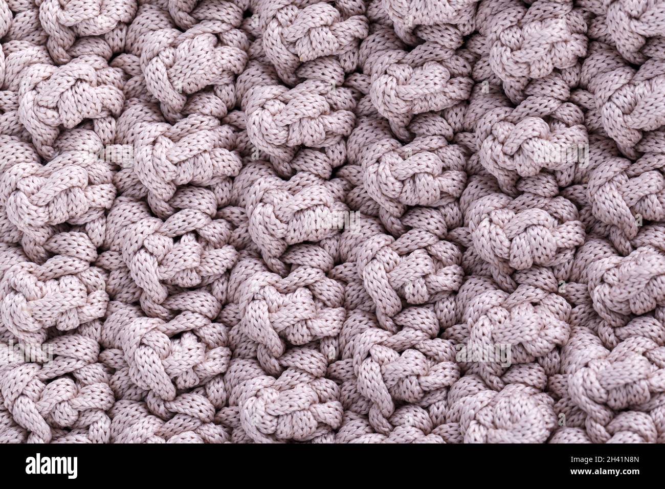 Crochet macrame texture close up Stock Photo