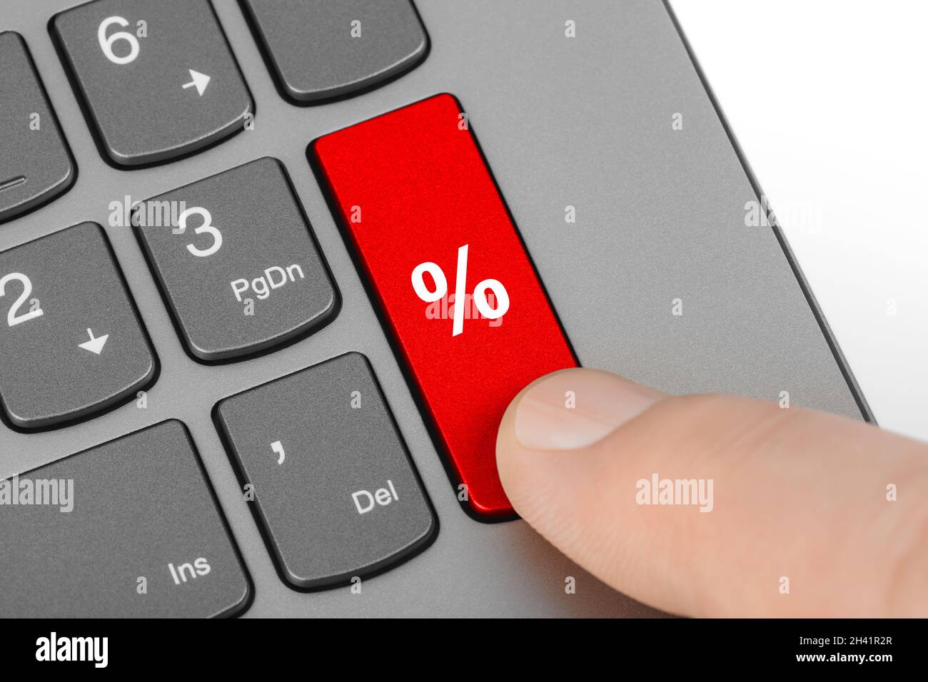 Computer keyboard with percent key Stock Photo - Alamy