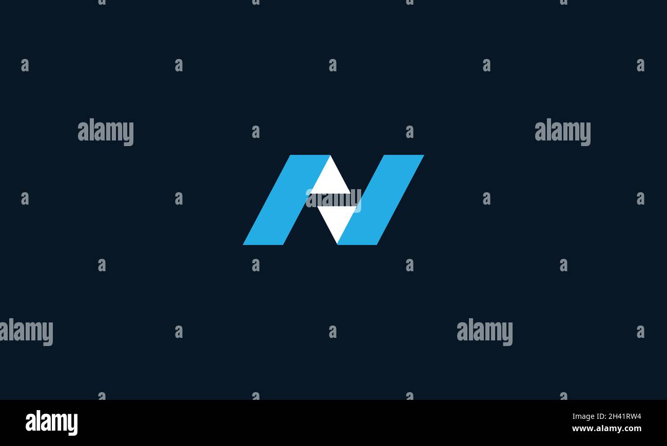 LETTER N LOGO DESIGN WITH NEGATIVE SPACE EFFECT FOR ILLUSTRATION USE ...