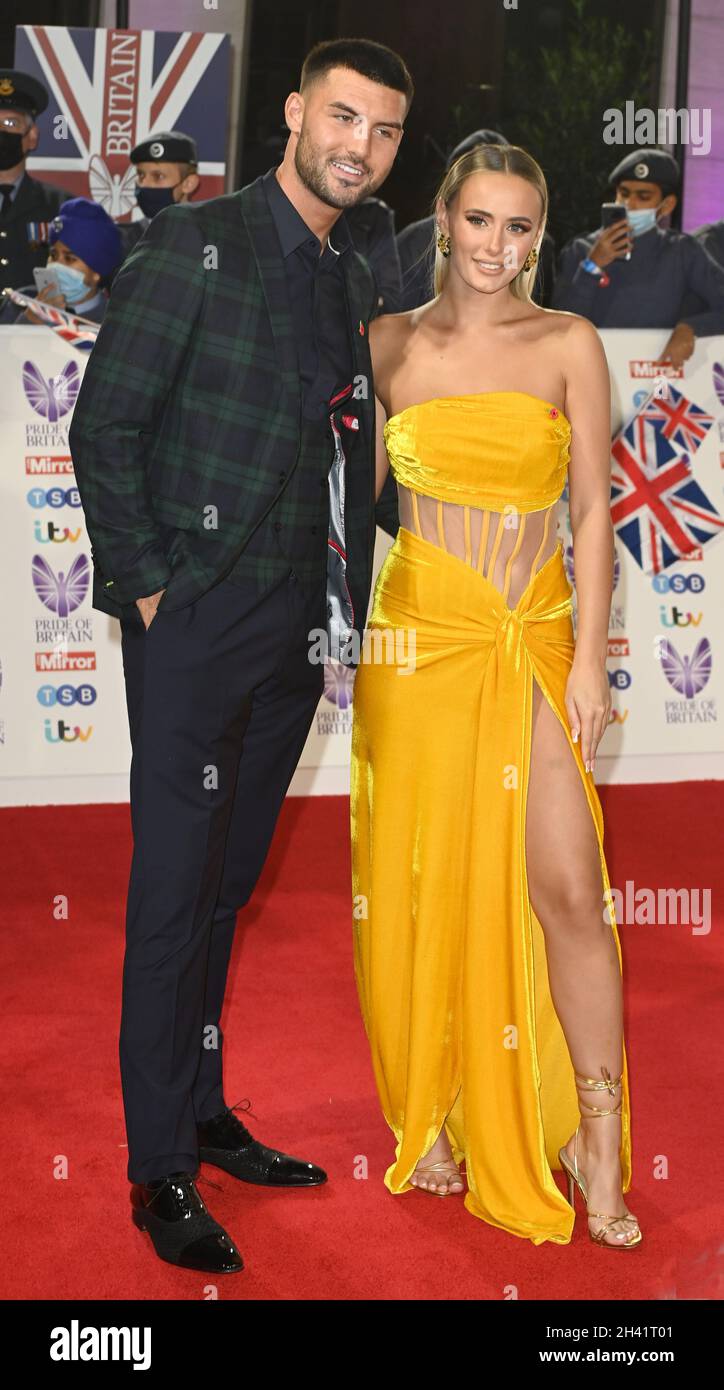 Photo Must Be Credited ©Alpha Press 079965 30/10/2021 Liam Reardon and Millie Court The Daily Mirror Pride of Britain Awards 2021 In London in partnership with TSB will broadcast on ITV on 4th November at 8pm Stock Photo