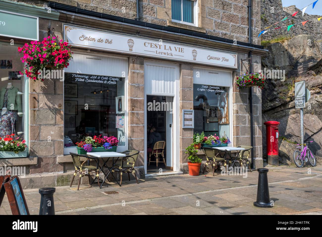 C'est La Vie French restaurant in Lerwick, Shetland. Stock Photo