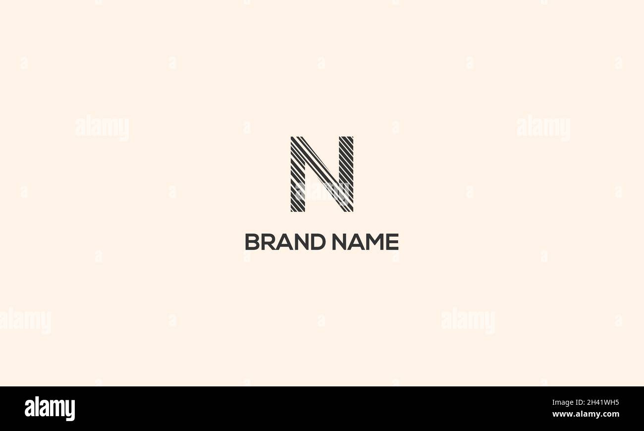 LETTER N LOGO DESIGN WITH NEGATIVE SPACE EFFECT FOR ILLUSTRATION USE ...