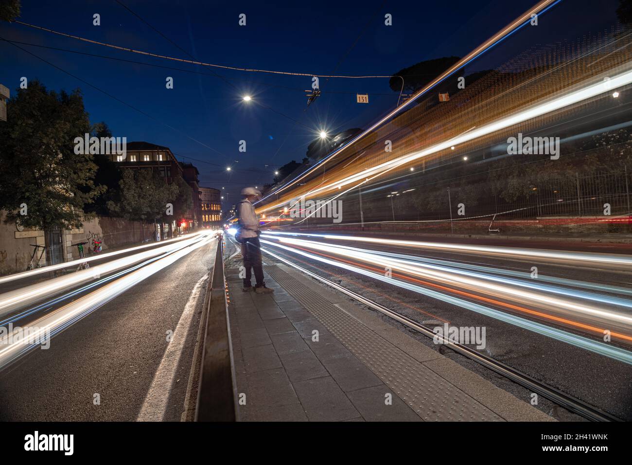 Car street speed night italy hi-res stock photography and images - Alamy