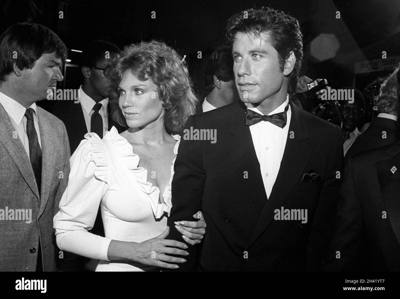 Marilu Henner and John Travolta at the premiere of Stayin' Alive on