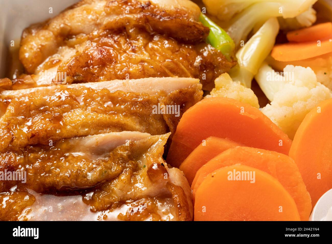 Delicious Japanese roast chicken chop rice Stock Photo Alamy