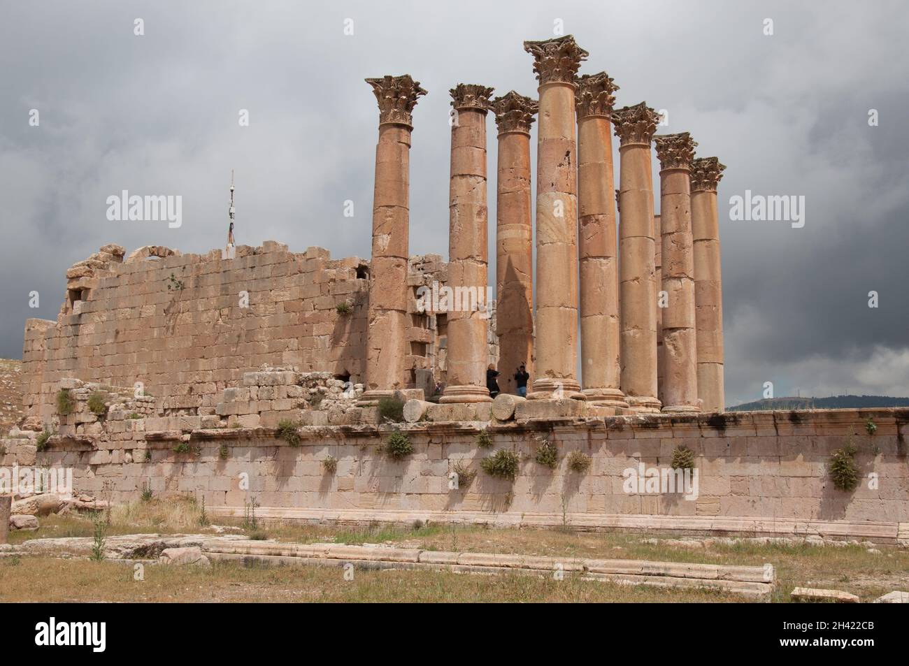 Temple of Artemis, Jerash, Jordan, Middle East. Artemis was the Goddes of the City of Jerash