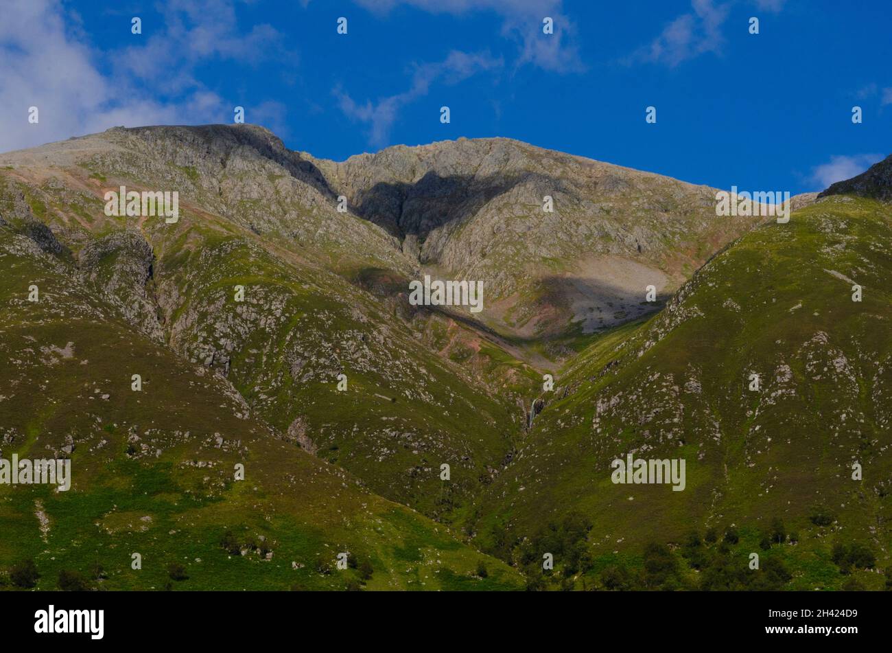 The summit of Britain's highest mountain - Ben Nevis ( 1,345 metres / 4,411 ft ) in the Scottish Highlands of Scotland UK Stock Photo