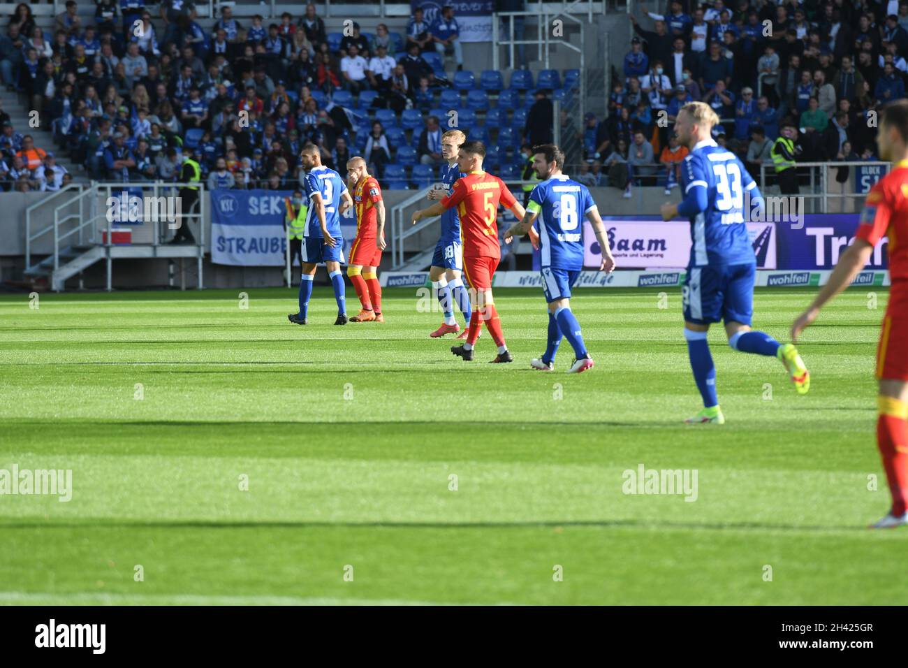 KSC second league match against SC paderborn 2:4 in Wildparkstadion Karlsruhe 31. October 2021 Karlsruher SC Stock Photo