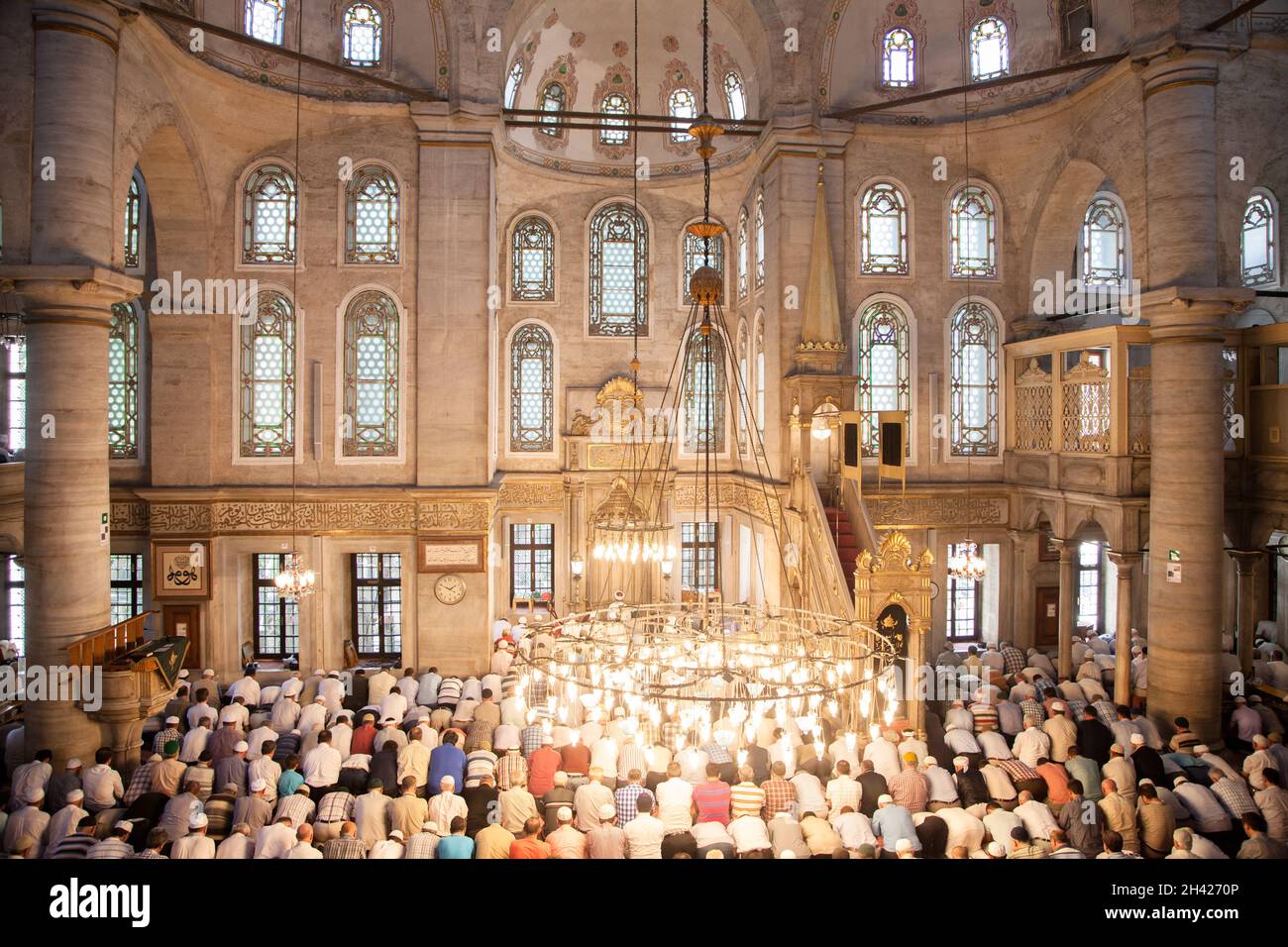Istanbul Turkey 07 01 2016 Friday Prayer Muslim Community At Eyup Sultan Mosque Stock Photo 