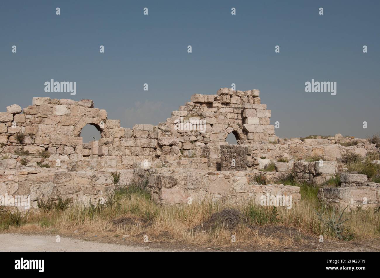 Umayyad Palace Mosque (ruins), Citadel, Amman, Jordan, Middle East Stock Photo
